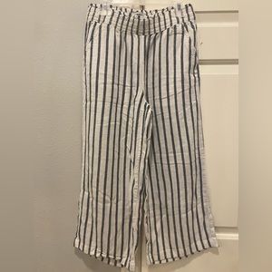 Old Navy Striped Linen-Blend Wide-Leg Pants for Girls- Size XL(14) NWOT